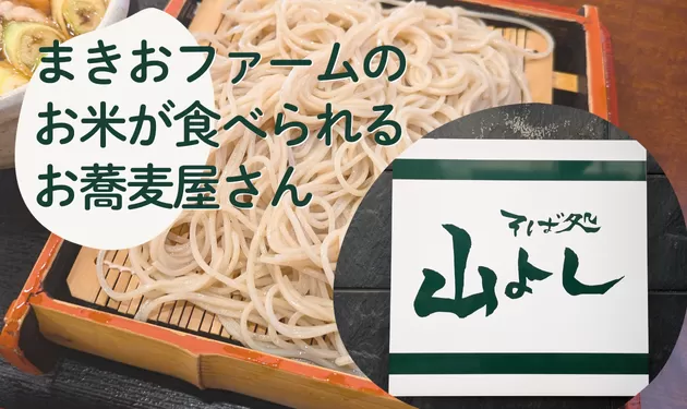 まきおファームのお米が食べられるお蕎麦屋さん「山よし」